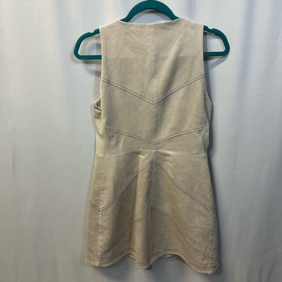 BCBGmaxazria Alaina Faux Suede Vegan Front Zip Mini Dress 8 - Picture 6 of 8